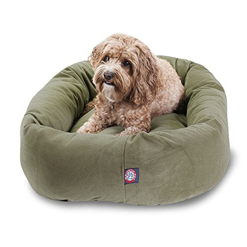 Suede Calming Dog Bed (Sage)