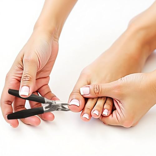 Angled Nail Clippers Black Eagle Beak Oblique Slanted Curved Thick Professional Nail Clippers for Women Adult Men Ingrown (Baroque)
