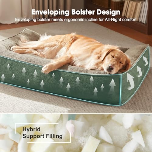 XXL Orthopedic Dog Beds Large Sized Dog (Brown / 45"L x 32"W x 9.5"Th)