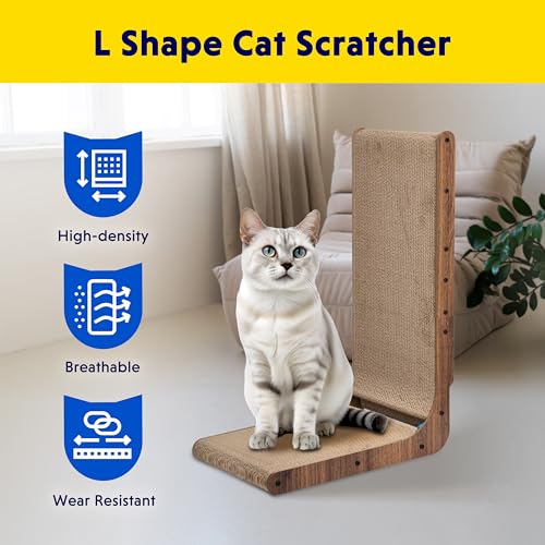 Cat Scratcher with Cat Toys Ball Track (L-Shape)