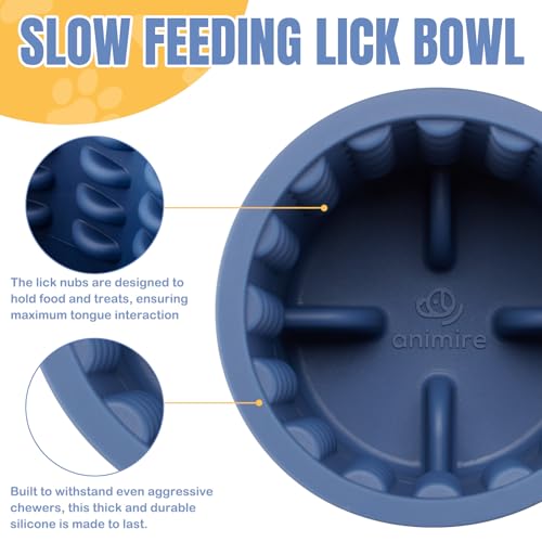 Dog Lick Bowl (M-L / Deep Blue)