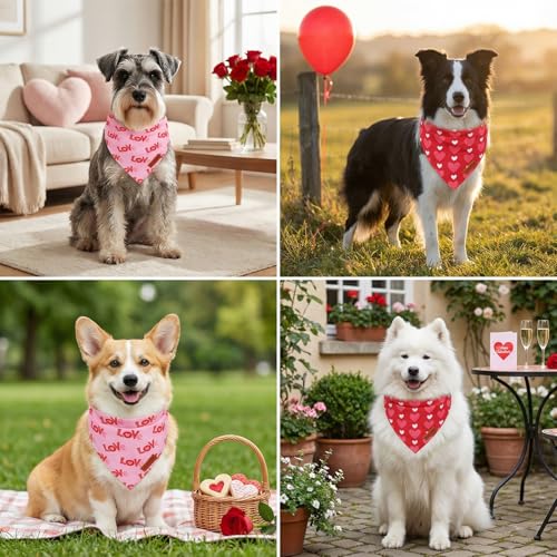 Valentine Dog Bandanas (X-Large / Valentine-2)