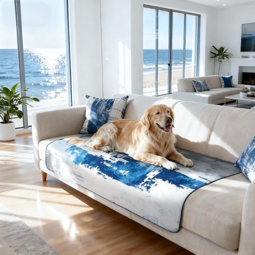 Washable Pee Pads for Dogs (Tie-dye Blue / 39" x 63" (1 Pack))