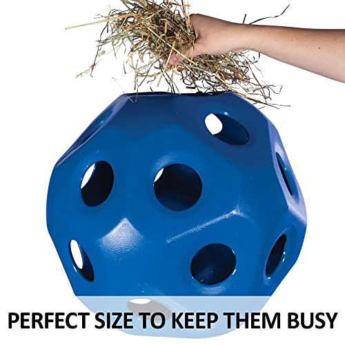 Slow Feed Hay Ball Feeder for Horses (Blue)