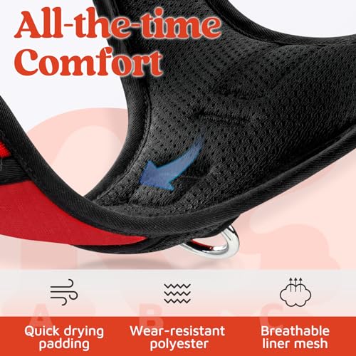 Dog Harness for Large (Red / X-Large)
