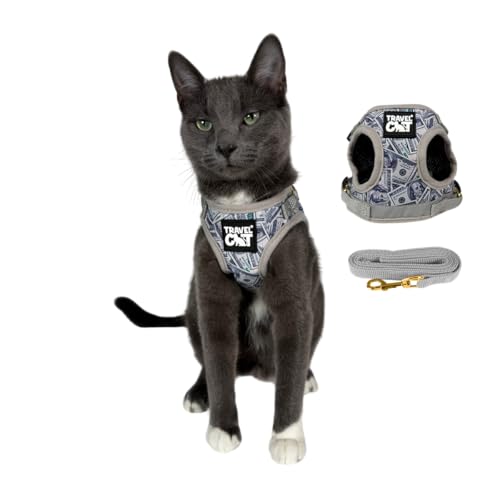 Travel Cat Harness and Leash Set (Medium / Cash Cat)