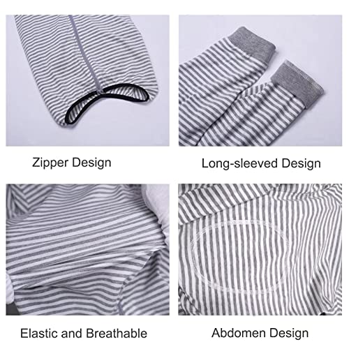 Dog Onesie Surgery Recovery Suit for Large Medium Bodysuit Dogs Pajamas PJS Full Body for Shedding (4X-Large (Pack of 1) / Grey)