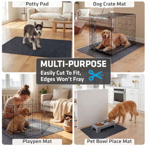2 Pack Washable Pee Pads for Dogs (29" x 36" (2-Pack) / Charcoal)