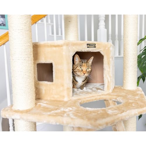 Cat Tree Model A8001 (40"(L)X33"(W)X80"(H) / Beige)