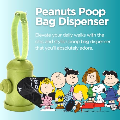 Peanuts Snoopy Dispenser with Leash Clip (Green / 1 Count (Pack of 15))