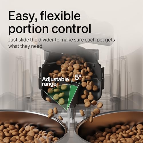 Automatic Cat Feeder for 2 Cats (Black / Dual Tray with WiFi)