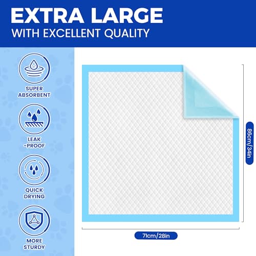 Dog Pee Pads Extra Large 28"x34" (100 Packs (Regular))