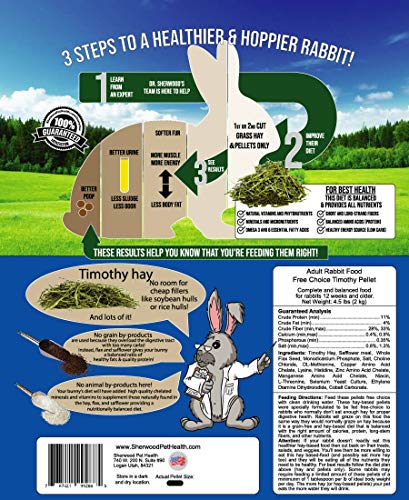 Adult Rabbit Food Timothy Hay Free (4.5 Pound (Pack of 1))