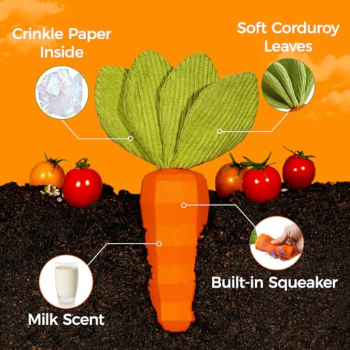 Dog Chew Toys for Aggressive Chewers (carrot orange)