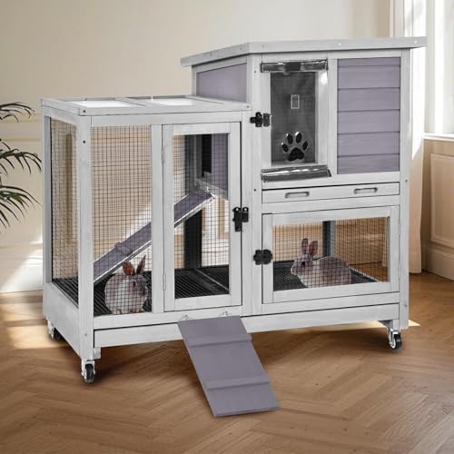 Rabbit Hutch Indoor for 2 (Light Grey-S)