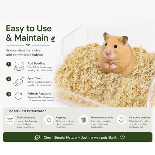 35oz Natural Aspen Wood Pet Bedding (35oz)