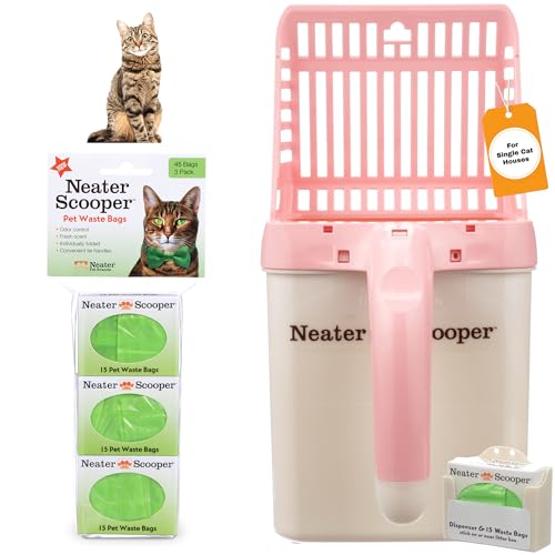 Neater Scooper Standard Cat Litter Scoop (Pink / Standard - 60 Bags)