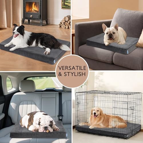 Dog Bed for Large Dog (Dark / 35"L x 23"W x 3"H)