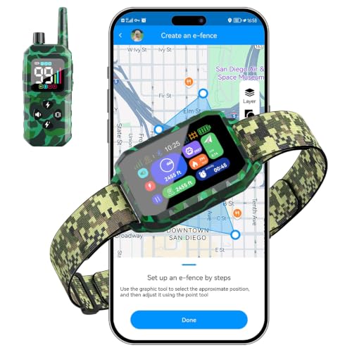 GPS Wireless Dog Fence & Training Collar System (army green)