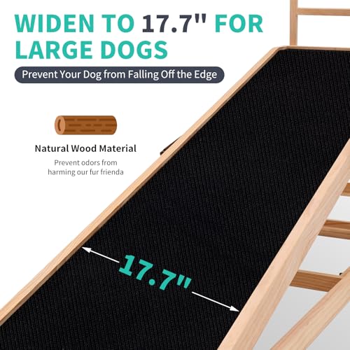 Dog Ramp for Bed & Couch (Wood / XL-for 31.4''H Bed)