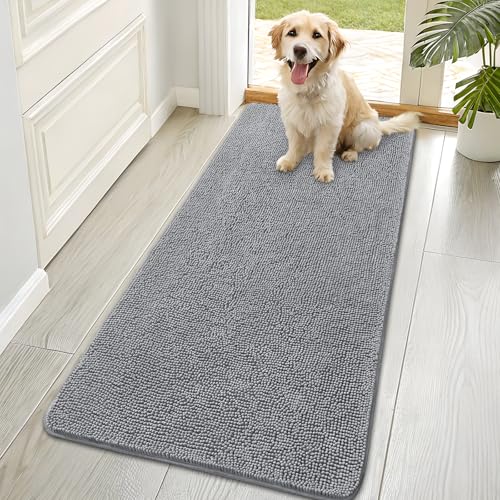 Dog Door Mat for Muddy Paws 70x35 (Grey / 70" X 35")