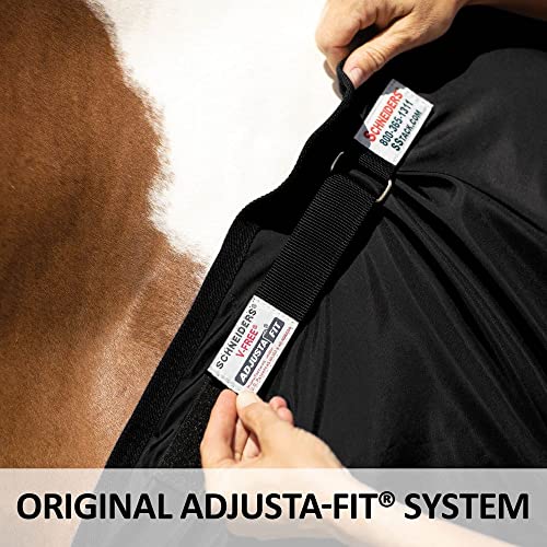 Dura Nylon Horse Stable Sheet (Horse Size 78 / V-Free |Closed Front | Legstrap with Tail / Black)