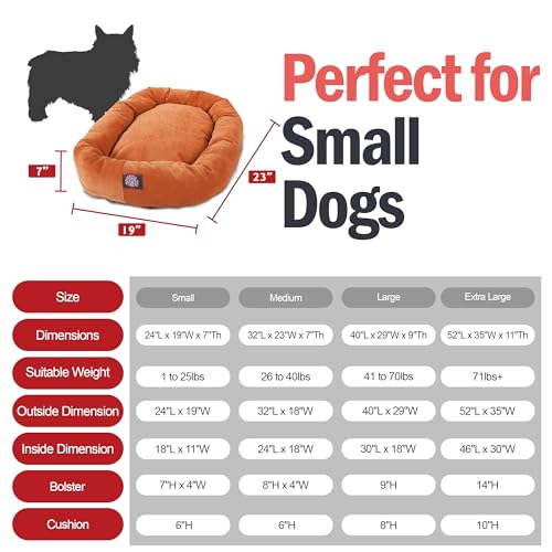Micro Velvet Dog Bed (Orange)