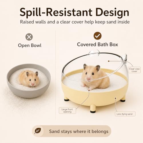 Hamster Sand Bath Container (bathtub-white)