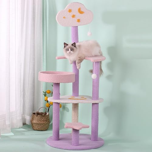Moon Star Cat Tree (47" / Purple Pink)
