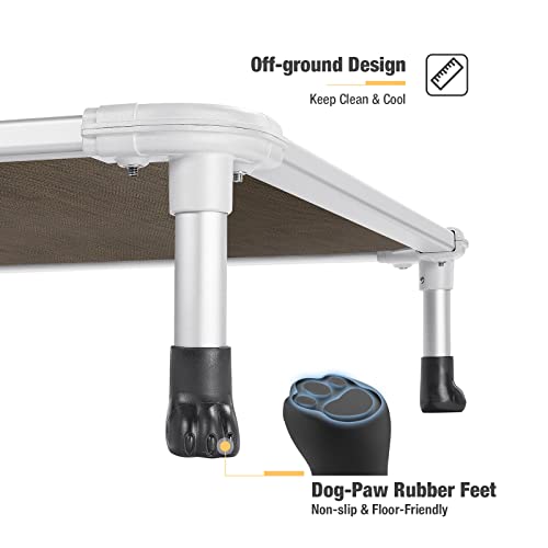 Chew Proof Elevated Dog Bed (Brown / 49.0"L x 33.0"W x 9.0"Th)
