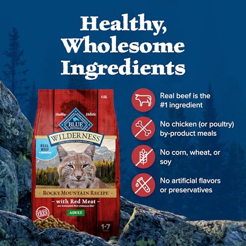 Wilderness Rocky Mountain Recipe Adult Dry Cat Food (4 Pound (Pack of 1))
