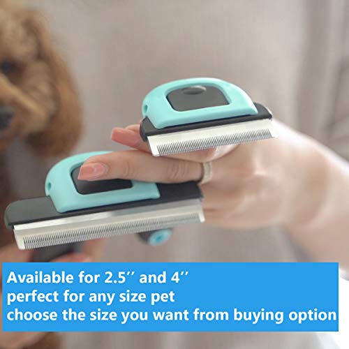 Effective Deshedding Brush and Large Dog Comb (4 Inch)