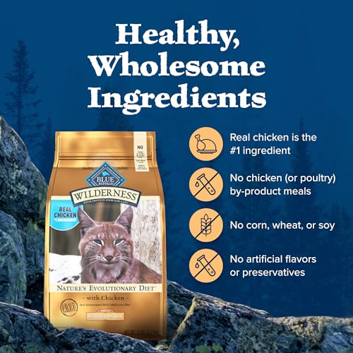 Blue Buffalo Wilderness Chicken Weight Control Dry Cat Food (5 Pound (Pack of 1))