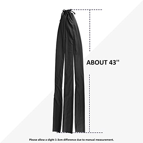 3 Tube Stretchy Fabrics Adjustable Closure Lightweight Horse Tail Bag for Horses Braid (Black)