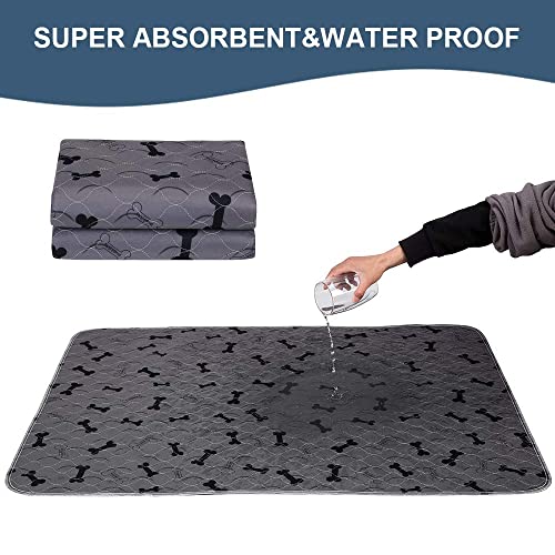 Washable Dog Pee Pads with Free Grooming Gloves (60x60 Inch (Pack of 1))