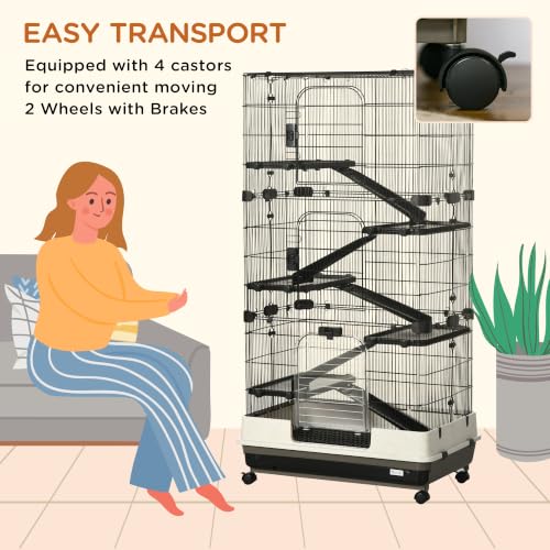 59.5" Small Animal Cage with Wheels (53.5"L x 18.0"W x 28.8"H)