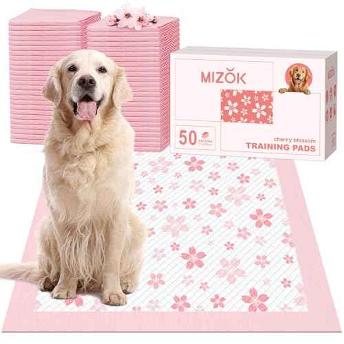 Pink Puppy Pads with Adhesive Tabs Disposable Pee Pads 28x34in 50Ct (28x34in | 50Ct-Pink)