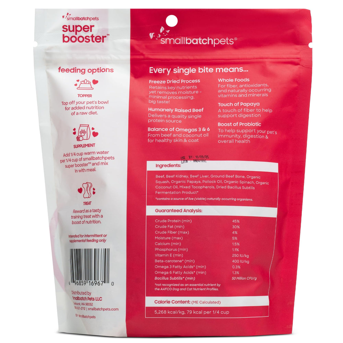 Freeze Dried Dog Treat or Topper with Probiotics (7 Ounce (Pack of 1))