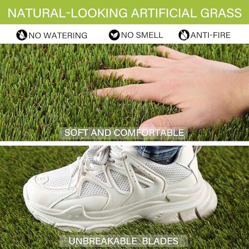 Dog Grass Pads 4 x 6 FT Artificial Grass Pee Pads for Dogs Potty Fake Grass Rug Turf Mat for Dogs Training Indoor Outdoor Garden Lawn Artificial Grass Rug (4x6 FT)