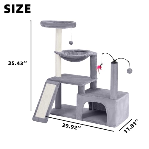 Multi Functional Cat Tree Tower (288 Grey)