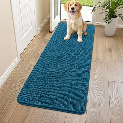 Dog Door Mat for Muddy Paws 54x24 (Atlantic Blue / 54"X24")