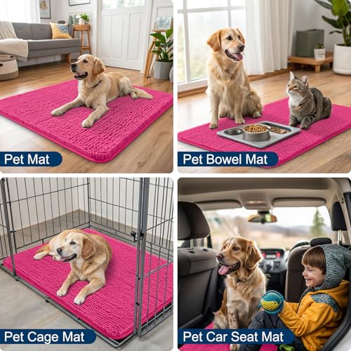 Dog Door Mat for Muddy Paws 59x20 (Hot Pink / 59"X20")
