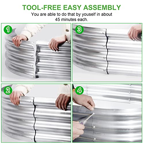 2Pack Raised Garden Bed 8×4×1FT (8×4x1ft(2PCS))