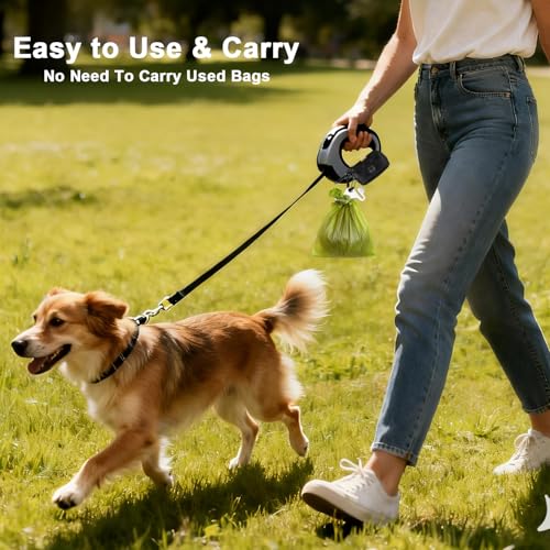 Dog Poop Bag Dispenser Holder Soft Waste Bags Roll Holders Leash Blue&Black (1 Count (Pack of 1) / 2PCS Blue&Black)