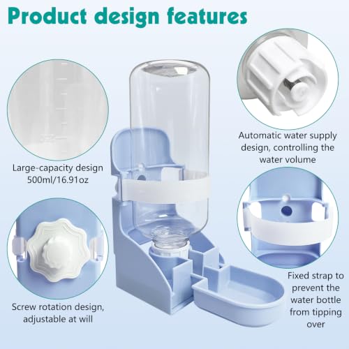 Rabbit Water Bottle (2PCS Water Dispenser, Blue)