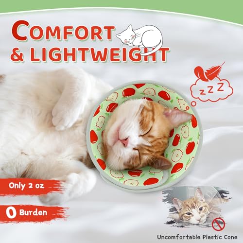 Cat Cone Collar Soft to Stop Licking (AppleRed / S)