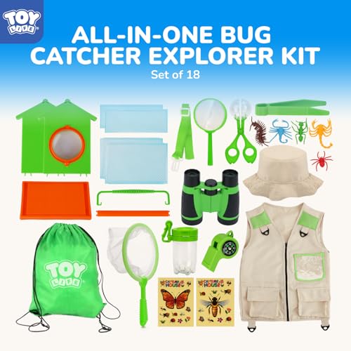 Kids Explorer Kit with Bug Catcher for Kids (18 PCS Dress-Up Explorer Set)