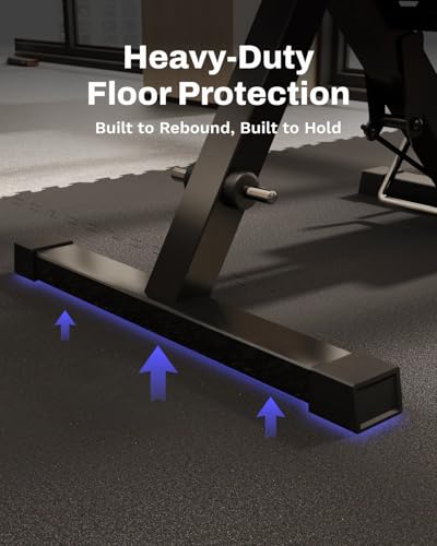 0.79" Thick Gym Flooring for Home Gym (Black/No Dots / 144 Sq Ft (36 Tiles))