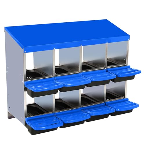 Chicken Nesting Boxes (46.3"L x 17.3"W x 10.8"H / Blue)