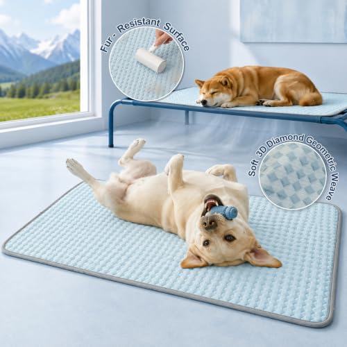 Summer Dog Cooling Mat for Large Dogs (Blue / 42"L x 27"W(Large))